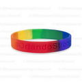 1/2" Segmented Rainbow Silicone Band